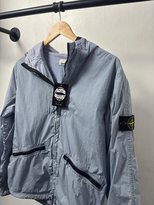 Stone Island 2019 A/W Sky Blue Crinkle Reps Jacket - M
