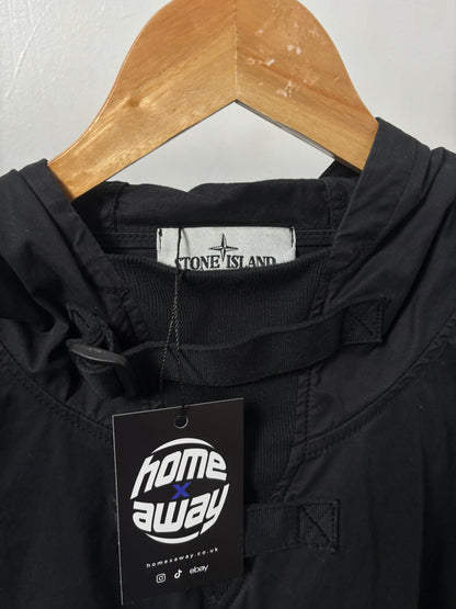 Stone Island 2021 A/W Black Bellows Pocket Garbadine Smock - XL