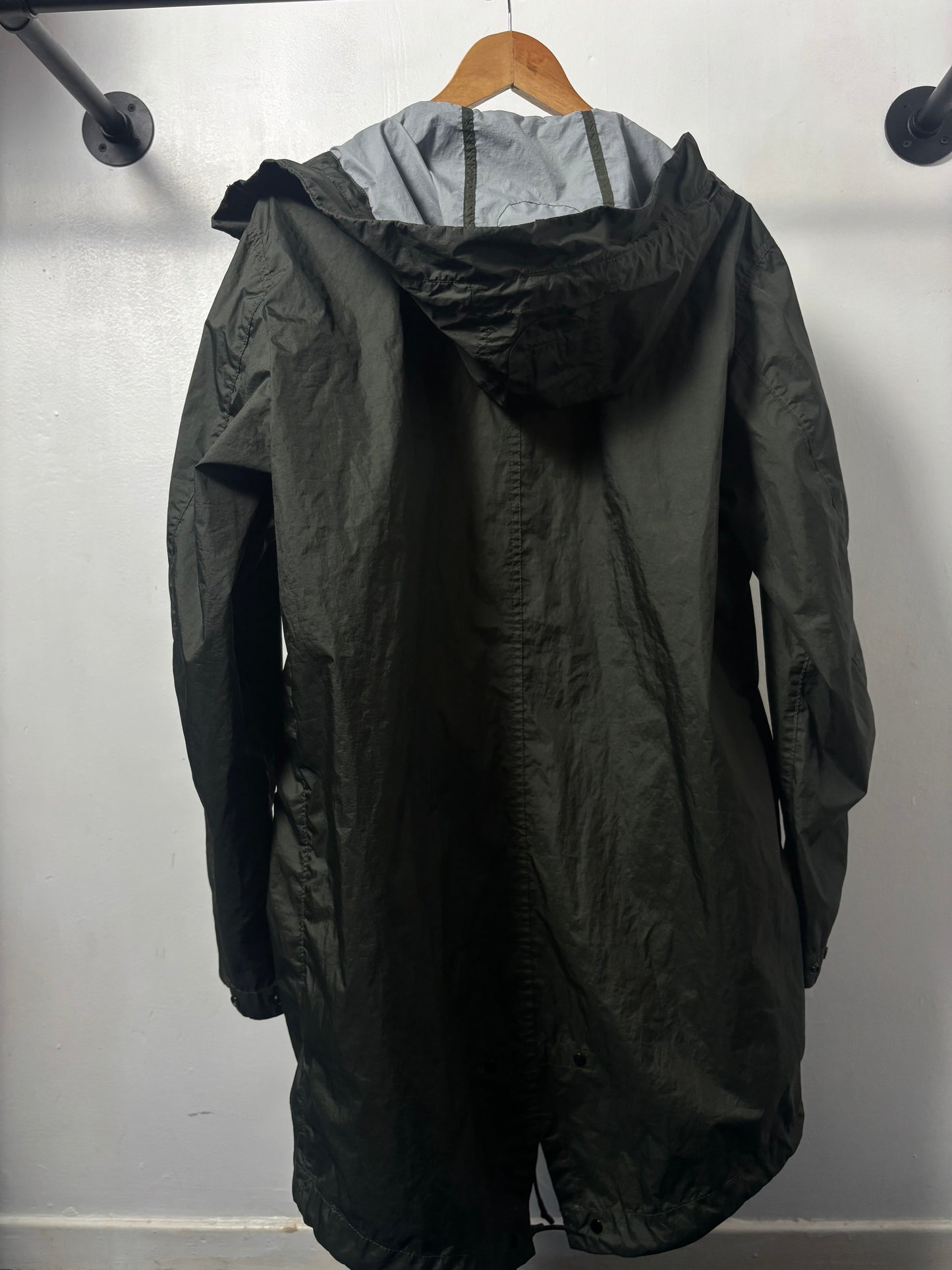 Stone Island 2020 S/S Khaki Green Membrana 3L TC Hooded Parka - M