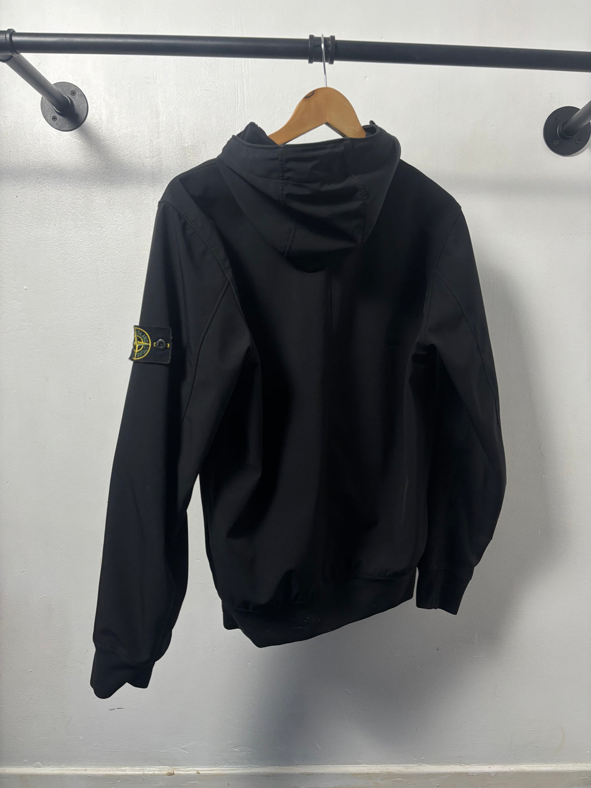 Stone Island 2019 S/S Black Soft Shell-R Jacket - M