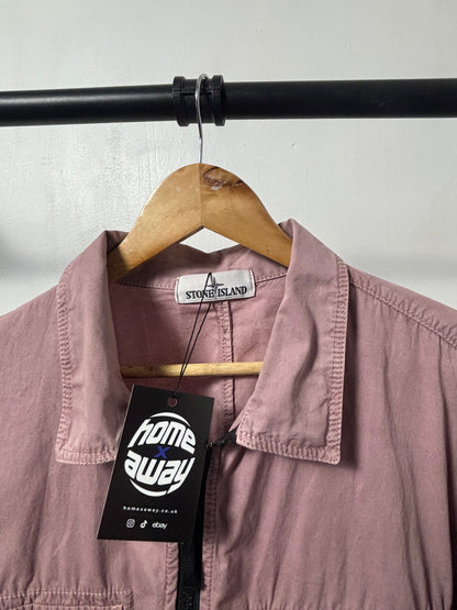 Stone Island 2018 A/W Pink Cotton Overshirt - XXXL