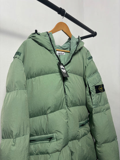Stone Island 2022 A/W Green Crinkle R-NY Down Puffer Jacket - XXL