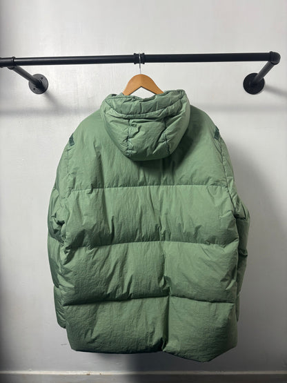 Stone Island 2022 A/W Green Crinkle R-NY Down Puffer Jacket - XXL