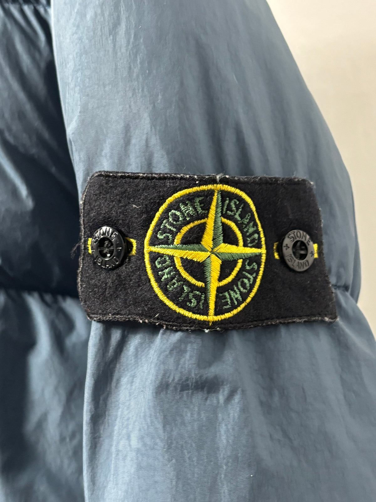 Stone Island 2018 A/W Blue Crinkle Reps Down Smock - L
