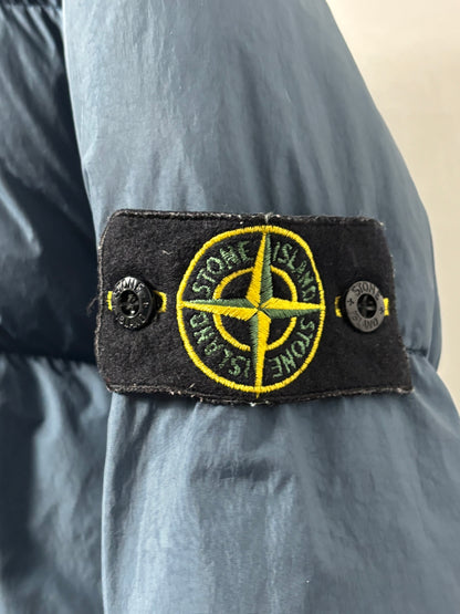 Stone Island 2018 A/W Blue Crinkle Reps Down Smock - L