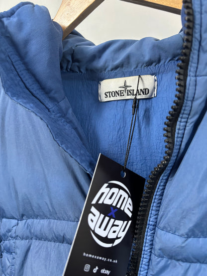 Stone Island 2020 A/W Blue Crinkle Reps Down Jacket - M