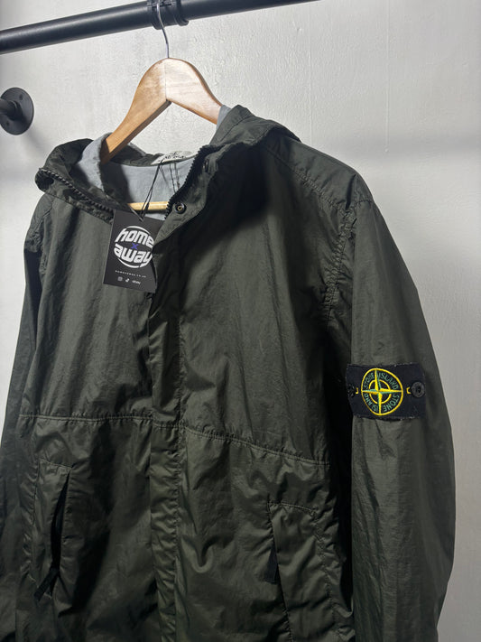 Stone Island 2020 S/S Khaki Green Membrana 3L TC Hooded Parka - M
