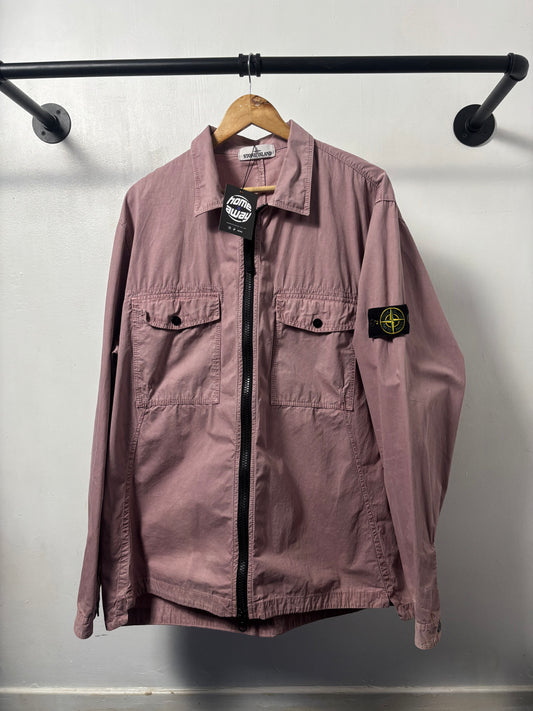 Stone Island 2018 A/W Pink Cotton Overshirt - XXXL