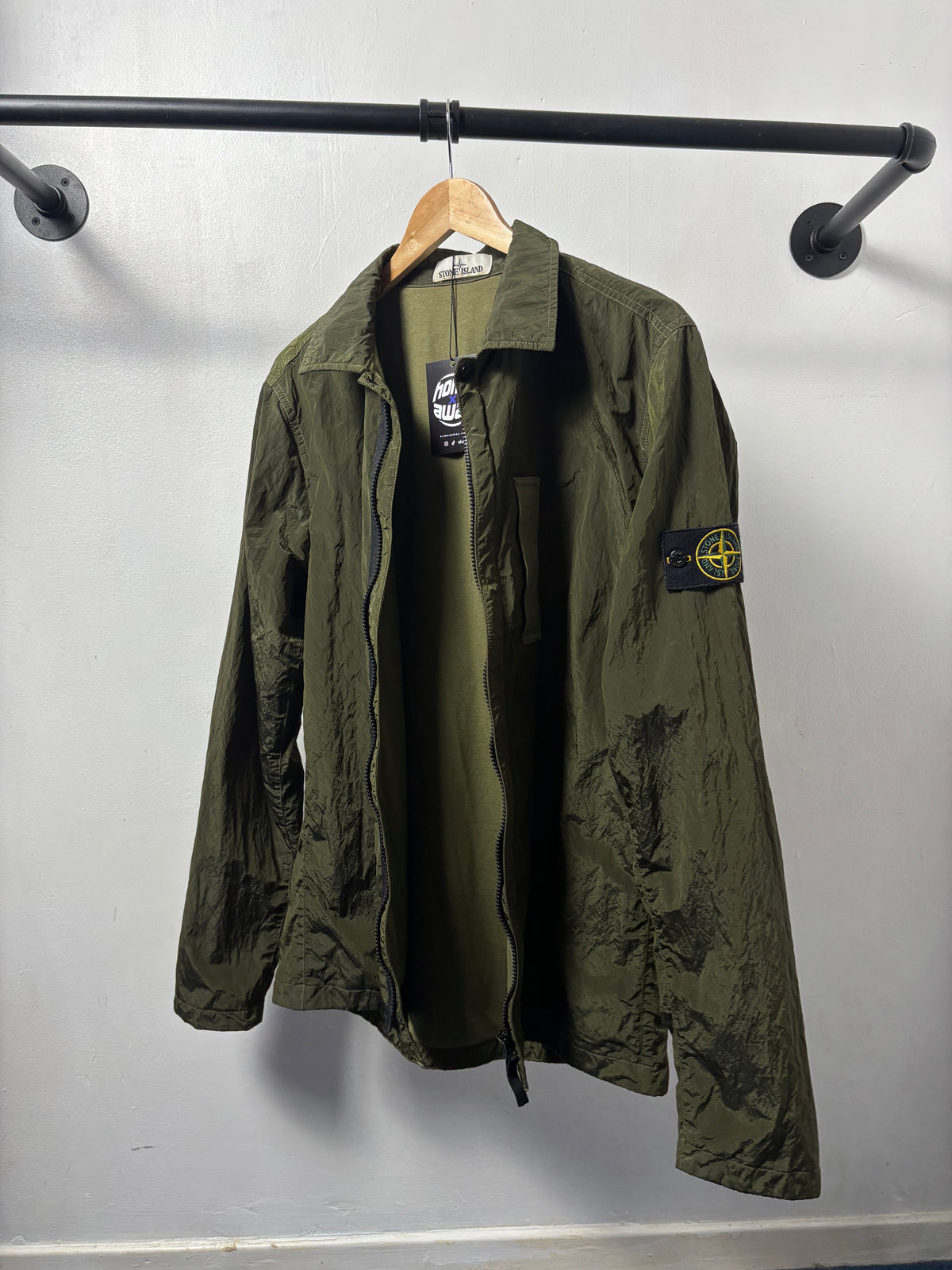 Stone Island 2017 A/W Green Nylon Metal Overshirt - L