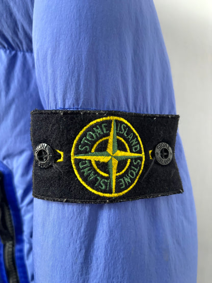 Stone Island 2021 A/W Blue Crinkle Reps Down Jacket - L