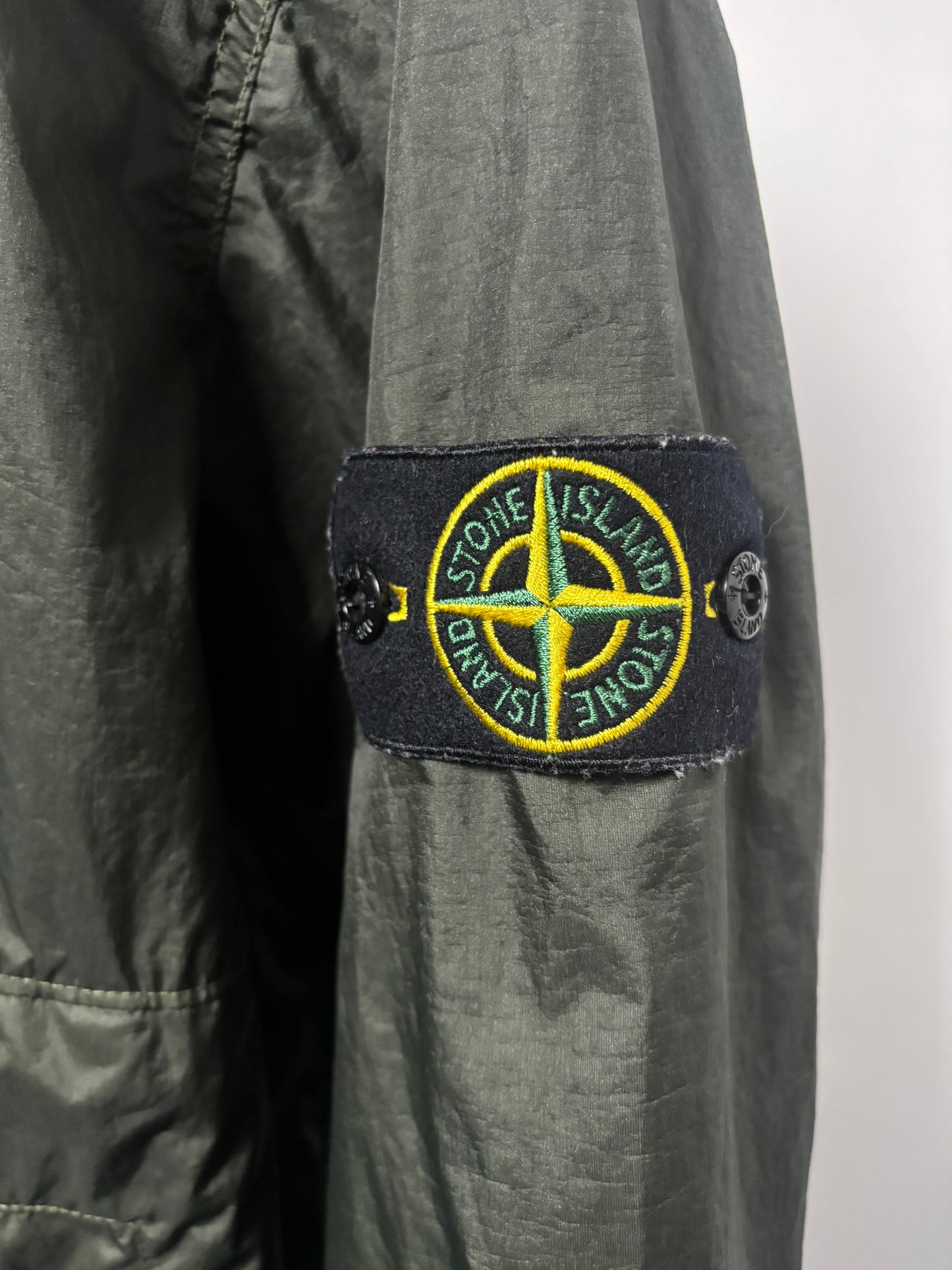 Stone Island 2020 S/S Khaki Green Membrana 3L TC Hooded Parka - M