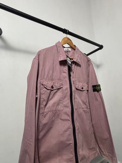 Stone Island 2018 A/W Pink Cotton Overshirt - XXXL