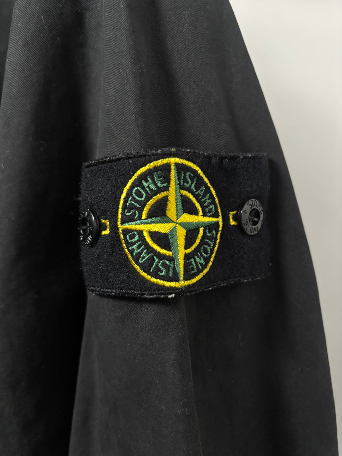 Stone Island 2021 A/W Black Bellows Pocket Garbadine Smock - XL