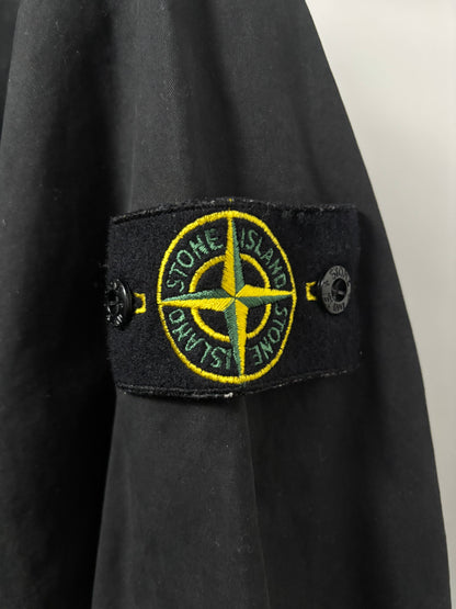 Stone Island 2021 A/W Black Bellows Pocket Garbadine Smock - XL