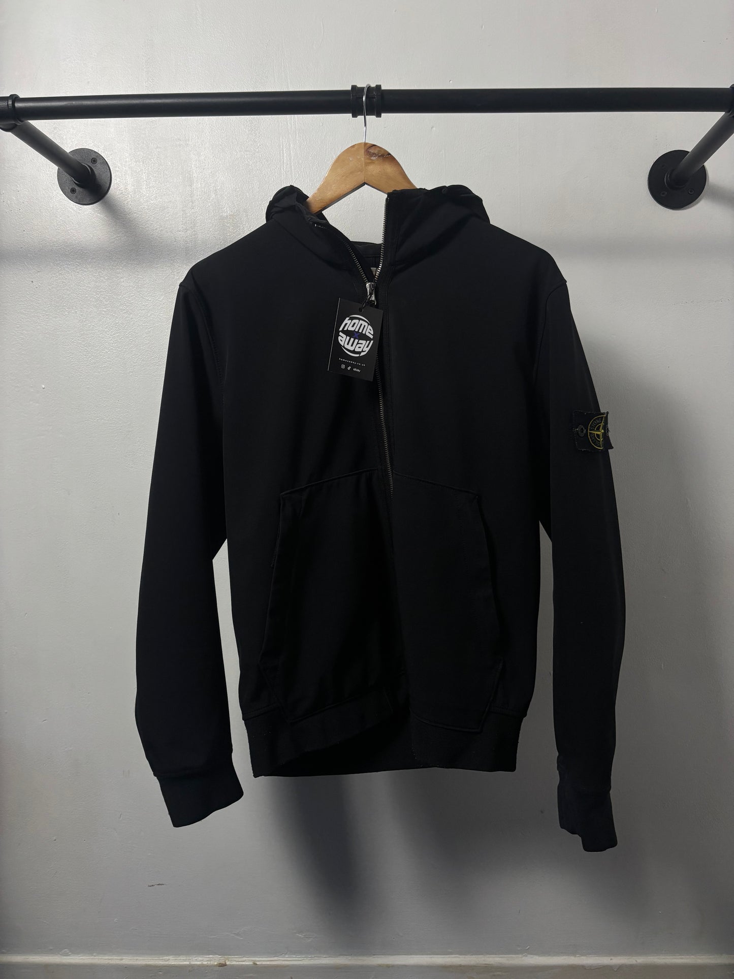 Stone Island 2019 S/S Black Soft Shell-R Jacket - M