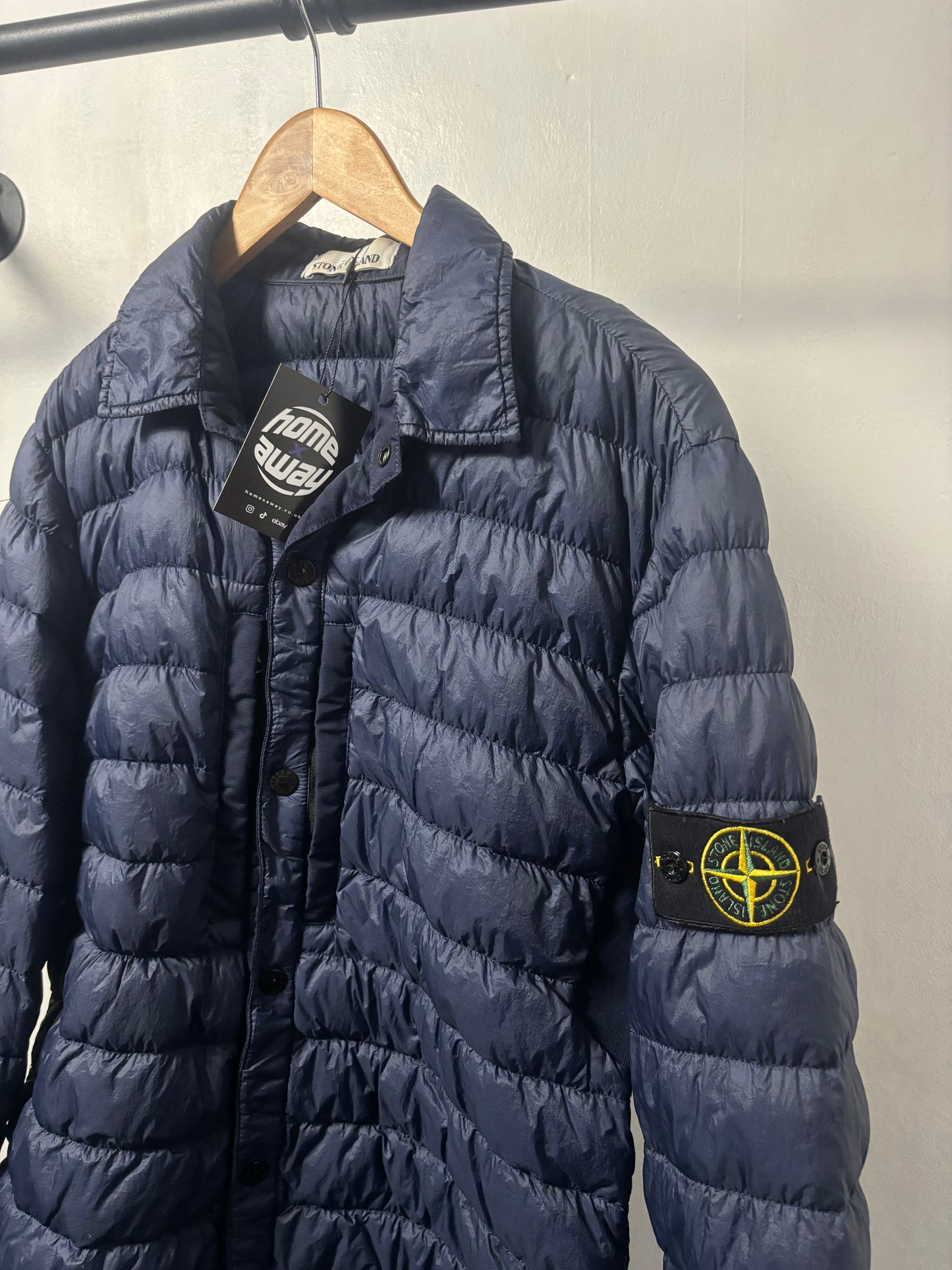 Stone Island 2017 A/W Navy Micro Yarn Down Jacket - L