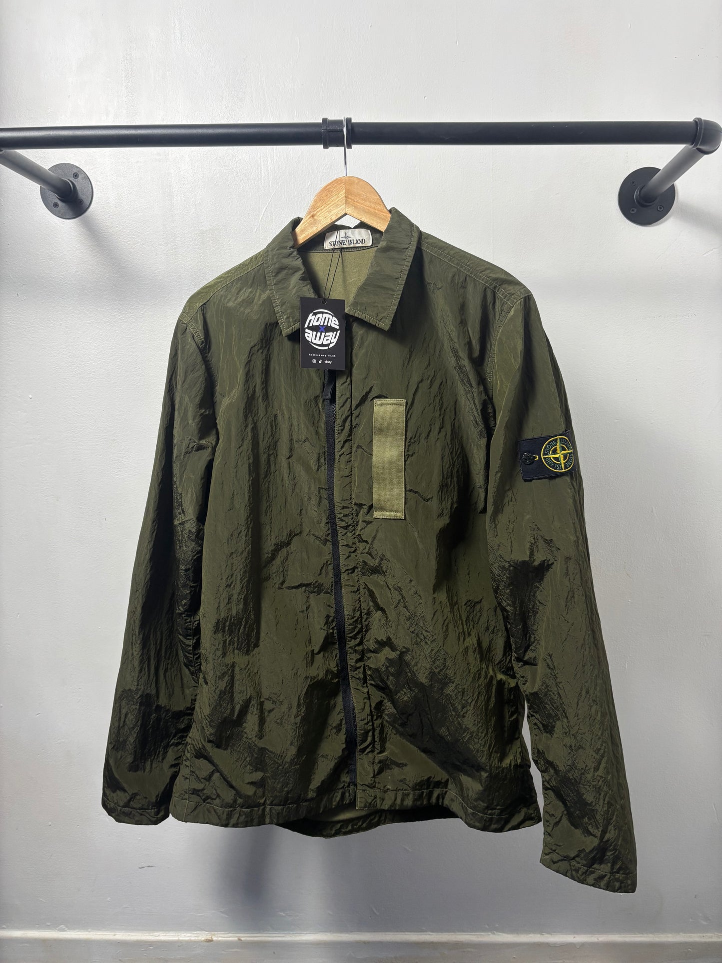 Stone Island 2017 A/W Green Nylon Metal Overshirt - L