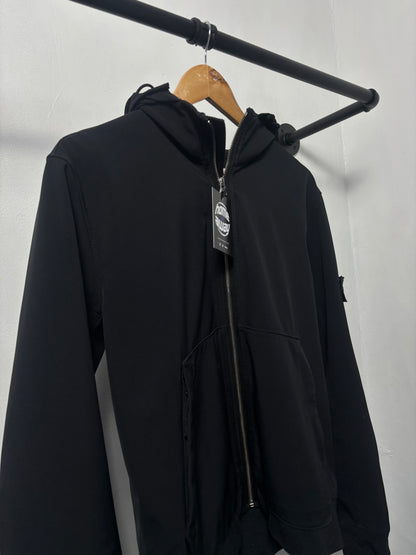 Stone Island 2019 S/S Black Soft Shell-R Jacket - M