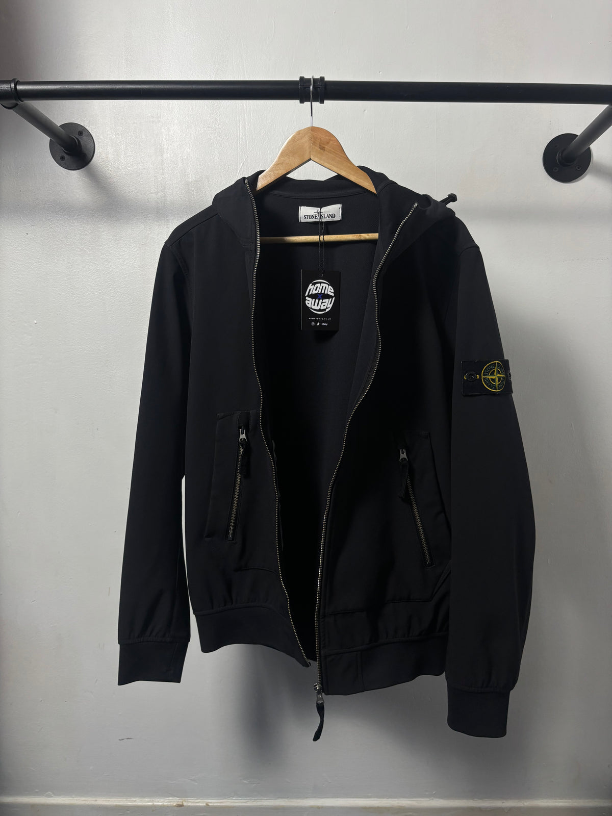 Stone Island 2021 S/S Navy Soft Shell-R Jacket - L
